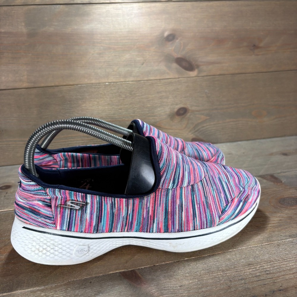 Skechers Go Walk 4 Womens size 9 shoes Multicolor Slip On Knit Comfort sneakers - Picture 2 of 9